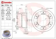 Bremsscheibe Hinterachse BREMBO 08.7772.10
