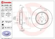 Bremsscheibe Vorderachse BREMBO 08.8163.21