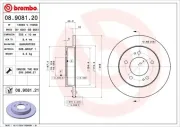 Bremsscheibe Hinterachse BREMBO 08.9081.21