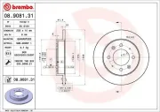 Bremsscheibe BREMBO 08.9081.31