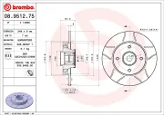 Bremsscheibe BREMBO 08.9512.75