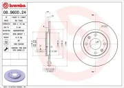 Bremsscheibe BREMBO 08.9600.24