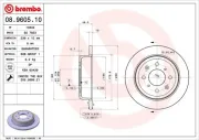 Bremsscheibe BREMBO 08.9605.10