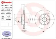 Bremsscheibe Vorderachse BREMBO 08.9621.14