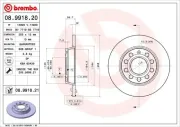 Bremsscheibe BREMBO 08.9918.21