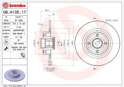 Bremsscheibe BREMBO 08.A135.17