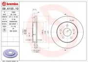 Bremsscheibe Vorderachse BREMBO 08.A155.10