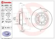 Bremsscheibe Hinterachse BREMBO 08.A202.11