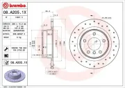 Bremsscheibe BREMBO 08.A205.1X