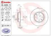 Bremsscheibe Vorderachse BREMBO 08.A268.11