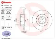 Bremsscheibe BREMBO 08.A336.11