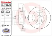 Bremsscheibe Hinterachse BREMBO 08.A403.11