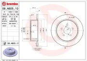Bremsscheibe Hinterachse BREMBO 08.A605.11