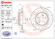 Bremsscheibe Hinterachse BREMBO 08.A612.4X