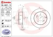 Bremsscheibe Hinterachse BREMBO 08.A631.11