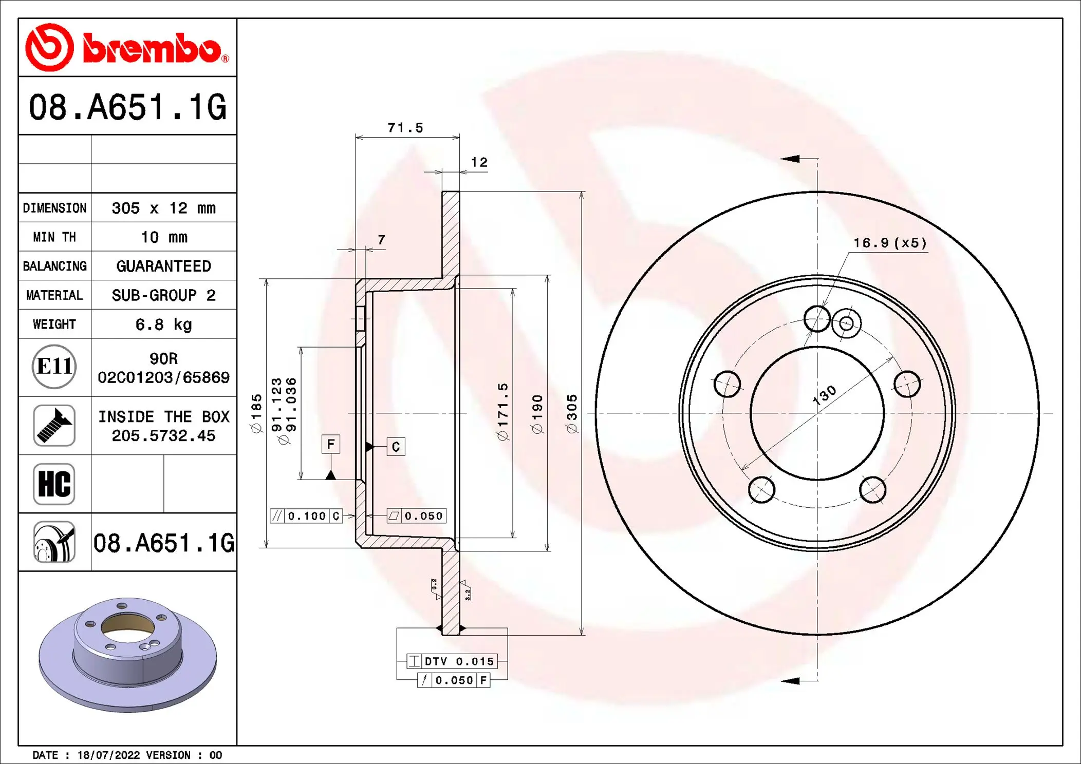 Bremsensatz, Scheibenbremse Hinterachse BREMBO KT 10 037