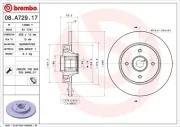 Bremsscheibe BREMBO 08.A729.17