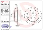 Bremsscheibe BREMBO 08.A755.1X