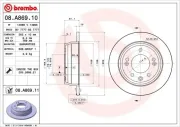 Bremsscheibe BREMBO 08.A869.11