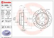 Bremsscheibe BREMBO 08.A869.1X