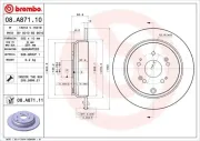 Bremsscheibe Hinterachse BREMBO 08.A871.11