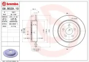 Bremsscheibe Hinterachse BREMBO 08.B029.10