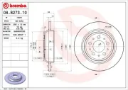 Bremsscheibe Hinterachse BREMBO 08.B273.10