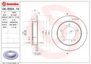 Bremsscheibe Vorderachse BREMBO 08.B304.10