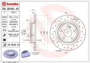 Bremsscheibe Hinterachse BREMBO 08.B348.4X