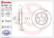 Bremsscheibe BREMBO 08.B357.11