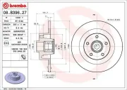 Bremsscheibe Hinterachse BREMBO 08.B396.27