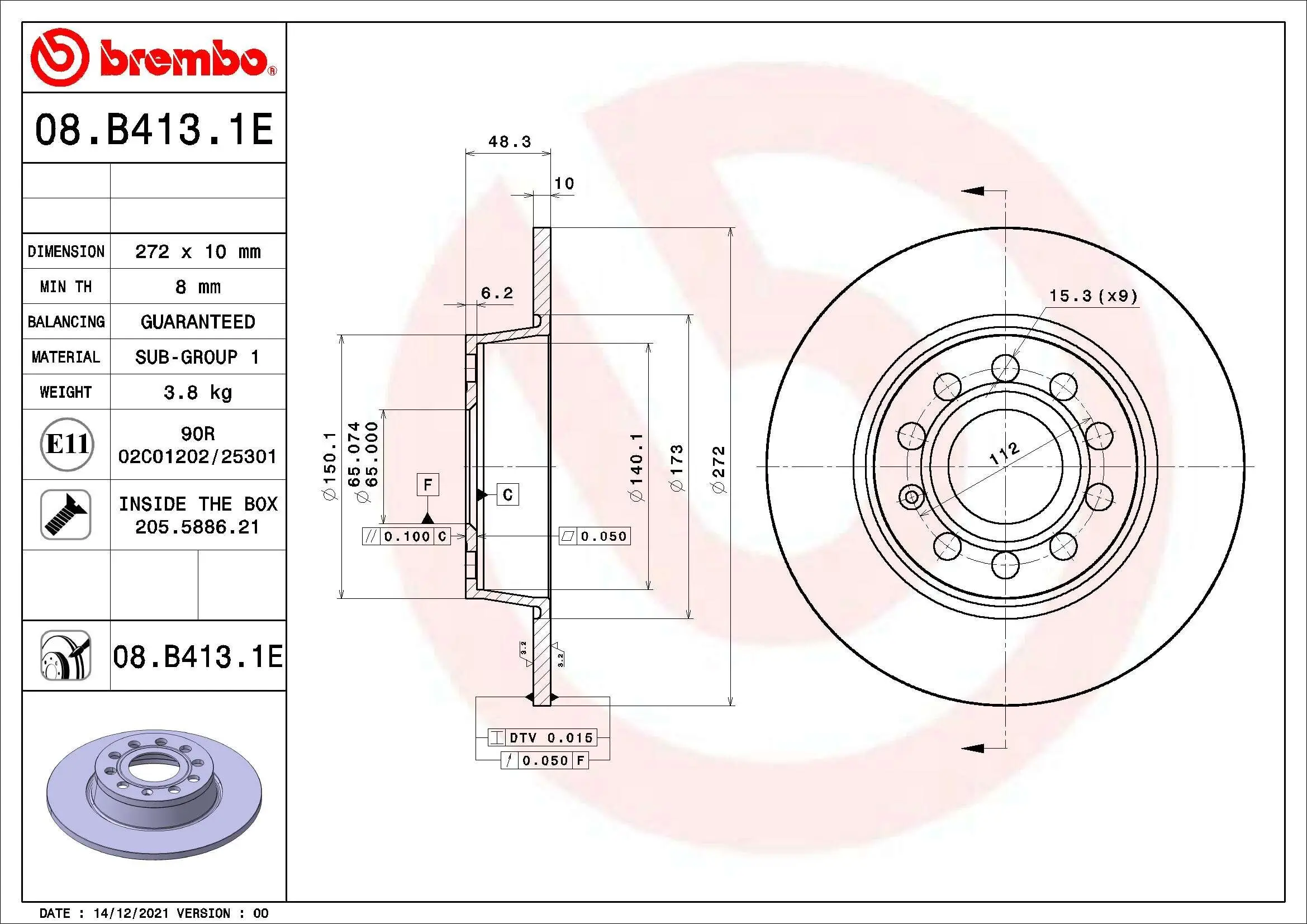 Bremsensatz, Scheibenbremse BREMBO KT 08 025