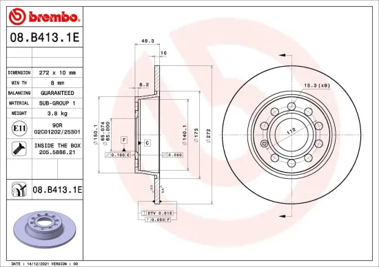 Bremsensatz, Scheibenbremse BREMBO KT 08 025 Bild Bremsensatz, Scheibenbremse BREMBO KT 08 025