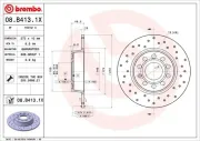 Bremsscheibe BREMBO 08.B413.1X