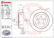 Bremsscheibe Hinterachse BREMBO 08.B529.11