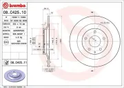 Bremsscheibe Hinterachse BREMBO 08.C425.11