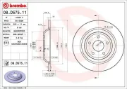 Bremsscheibe BREMBO 08.D575.11