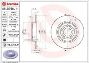 Bremsscheibe BREMBO 08.D758.11