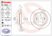 Bremsscheibe BREMBO 08.D882.11