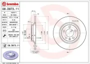 Bremsscheibe BREMBO 08.D973.11