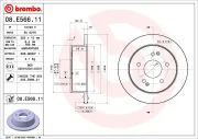 Bremsscheibe Hinterachse BREMBO 08.E566.11