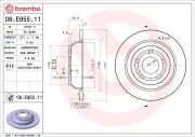 Bremsscheibe Hinterachse BREMBO 08.E955.11