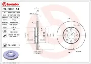 Bremsscheibe Vorderachse BREMBO 09.3090.11