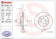 Bremsscheibe BREMBO 09.3148.14