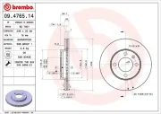 Bremsscheibe Vorderachse BREMBO 09.4765.14