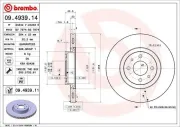 Bremsscheibe Vorderachse BREMBO 09.4939.11