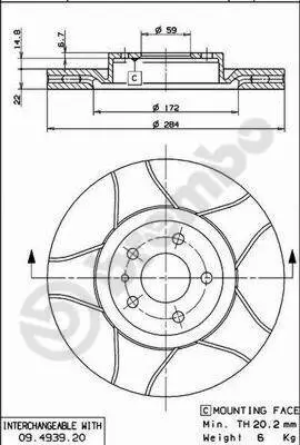 Bremsscheibe BREMBO 09.4939.76