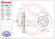 Bremsscheibe Vorderachse BREMBO 09.4959.10