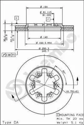 Bremsscheibe BREMBO 09.5014.10 Bild Bremsscheibe BREMBO 09.5014.10