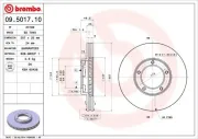 Bremsscheibe Vorderachse BREMBO 09.5017.10